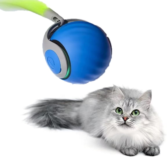Interactive Cat Toy,Intelligent Automatic Cat Teasing Ball,Pet Products For Bored Indoor Kitten(Send a Replacement Tail)