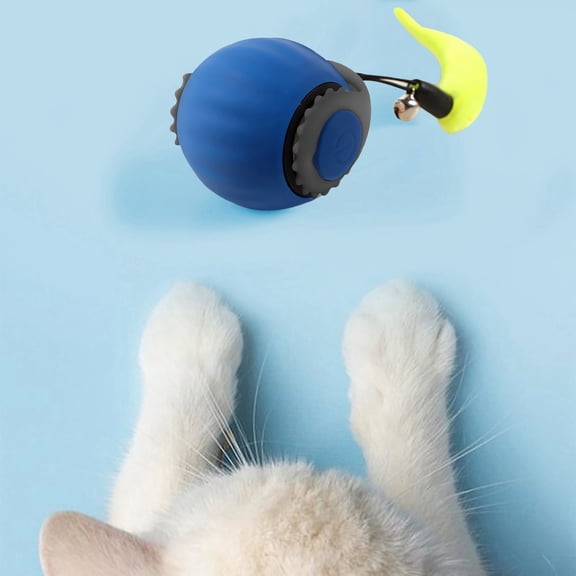 Interactive Cat Toy Jumping Dog Rolling Teaser for Playful and Active Cats Exercise and Entertainment