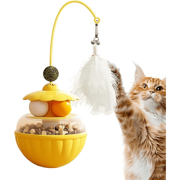 Interactive Cat Toy, Kitten Wobble Catnip Ball, Teasing Cat Toy, Multi-Functional Cats Balls, Pet Entertainment Accessory for Stress Relief Indoor Outdoor