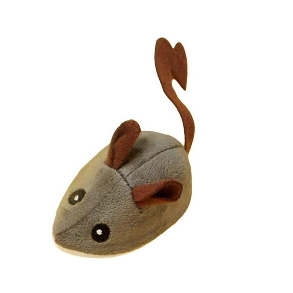 Interactive Cat Toy Mouse, Automatic Moving Electronic Cat Toys with Furry Tail, Battery Operated Squeaky Cat Toy for Indoor Cats, Anxiety Relief, Hunting Simulation