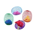 thumbnail image 1 of Interactive Cat Toy Mouse in Spring Cage, Random Color Bouncing Cat Plaything, Exercise Enrichment Toy for Indoor Cats, Durable Wire Ball Tool, 1 of 5