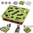 thumbnail image 1 of Interactive Cat Toy Puzzle Toys for Indoor Cats Felt Maze Box Kittern Toys Pet Cat Games Self Play Fun Exercise Hide Seek Moving Cat Toy for Bored Cats Encourages Hunting Instincts(Green), 1 of 6