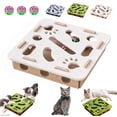 thumbnail image 1 of Interactive Cat Toy Puzzle Toys for Indoor Cats Felt Maze Box Kittern Toys Pet Cat Games Self Play Fun Exercise Hide Seek Moving Cat Toy for Bored Cats Encourages Hunting Instincts(Beige), 1 of 6