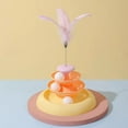 thumbnail image 1 of Interactive Cat Toy Roller Track with Feathers 3 Layer Turntable Game for Indoor Cats Stimulating Activity, 1 of 8