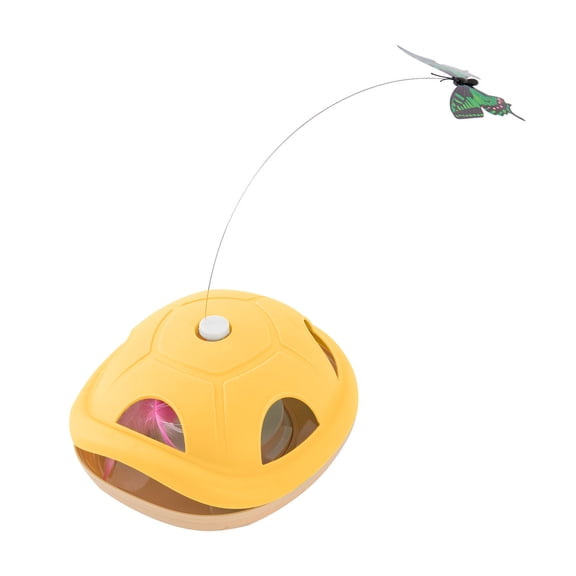 Interactive Cat Toy Rotating Fluttering Turtle Shaped PP Material Automatic Entertainment Stimulates Curiosity for Cats