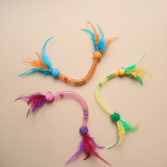 Interactive Cat Toy with Soft-Fills and Catnip for Self-Play and Exercise, Engaging Teaser Wand for Active Kittens and Indoor Cats, Promotes Natural Hunting Instincts and Reduces Boredom Sopatenor