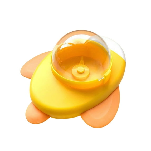 Interactive Cat Toy, Spinning Treat Dispenser Ball with Suction Cup Base, Puzzle Feeder for Cats, Slow Food Dispensing Toy, Pet Entertainment, Easy to Clean (5.98x5.59x3.22in)