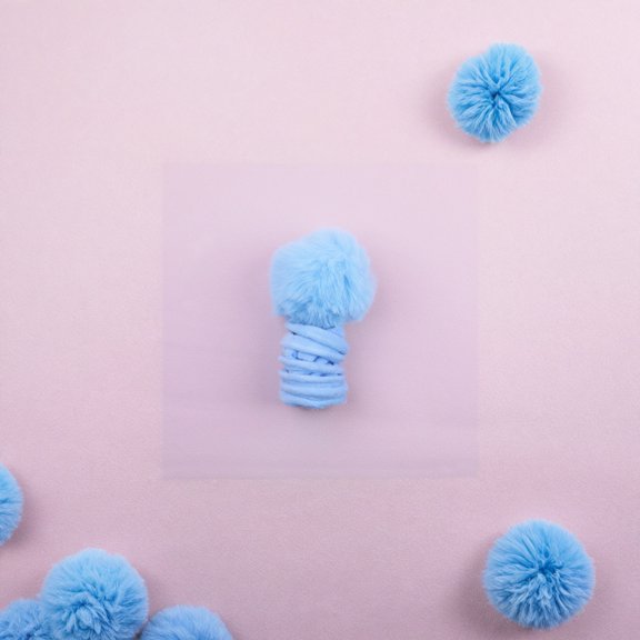 Interactive Cat Toy with Swinging Door Mount, Plush Ball for Playful Cats, Self-Playing Teaser Wand with Spring, for Indoor Fun, Pet Enrichment, and Holiday Gifts Blue