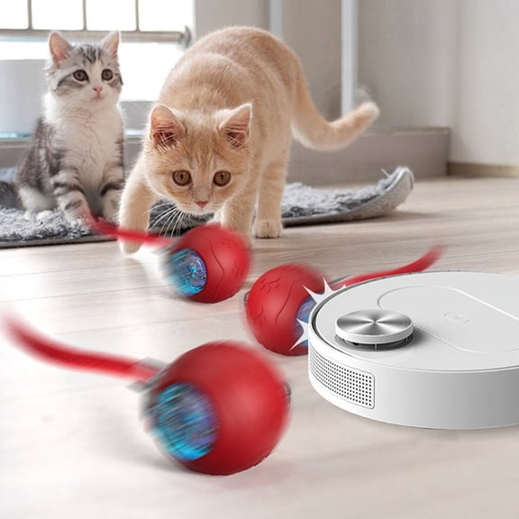 Interactive Cat Toy for Indoor Cats 2025 Motion Activated Smart with Durability and Training for Bored Cats,5.7 cm,Red