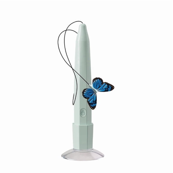 Interactive Cat Toy with 360° Automatic Spin Butterfly, USB Rechargeable Electric Cat Teaser, Strong Suction Base, Enrichment Toy for Indoor Cats