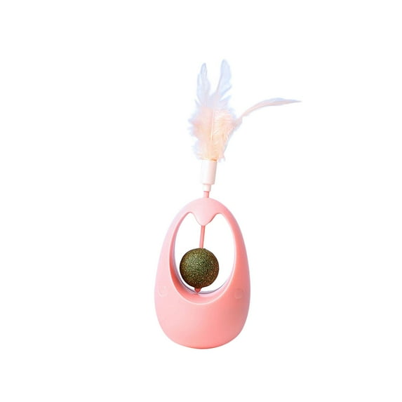 Interactive Cat Toy with Catnip Kitty Toy Kitten Play Chase Pet Exercise Toy Cat Pink