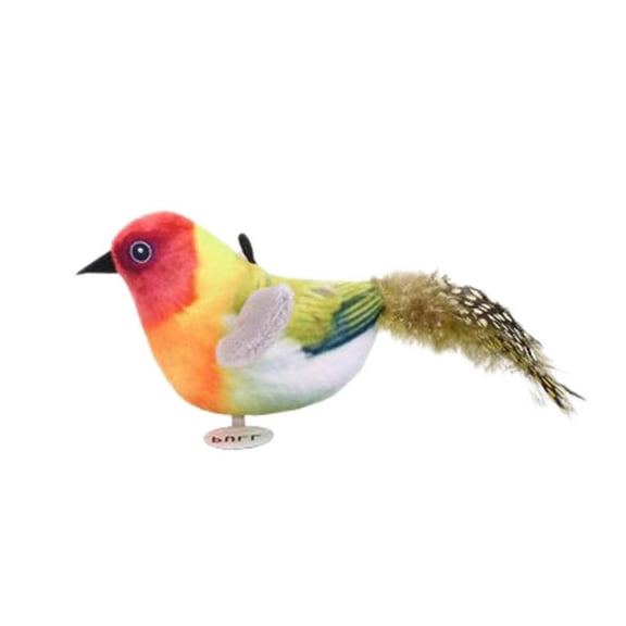 Interactive Cat Toy with Chirping Sound and Catmint for Indoor Feline Enrichment and Exercise