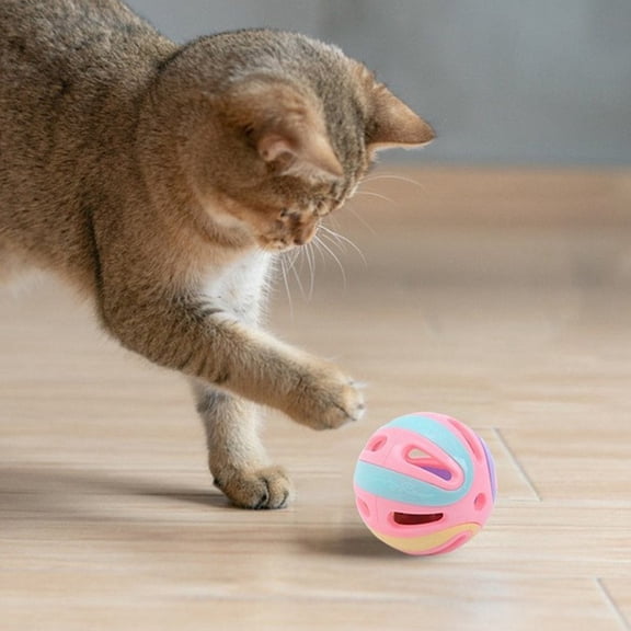 Interactive Cat Toy with Chirping Sound for Indoor Play and Exercise Large Egg Pet Entertainment