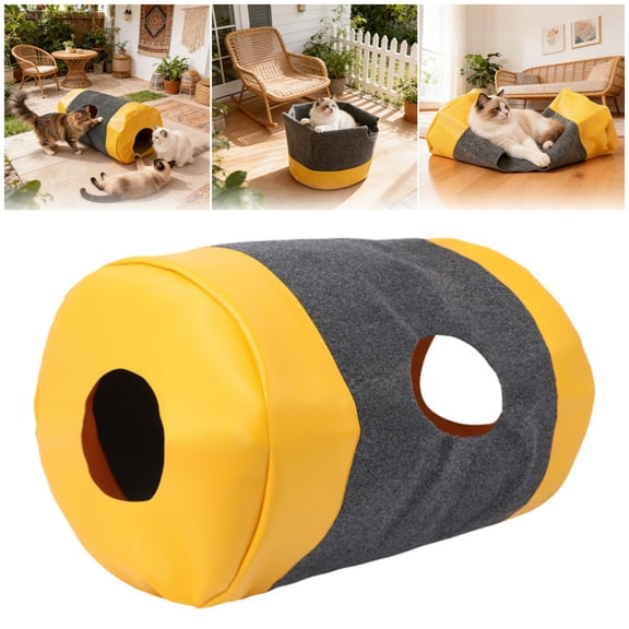 Interactive Cat Toy with Crinkle Sound and Teaser for Indoor Play Exercise and Entertainment