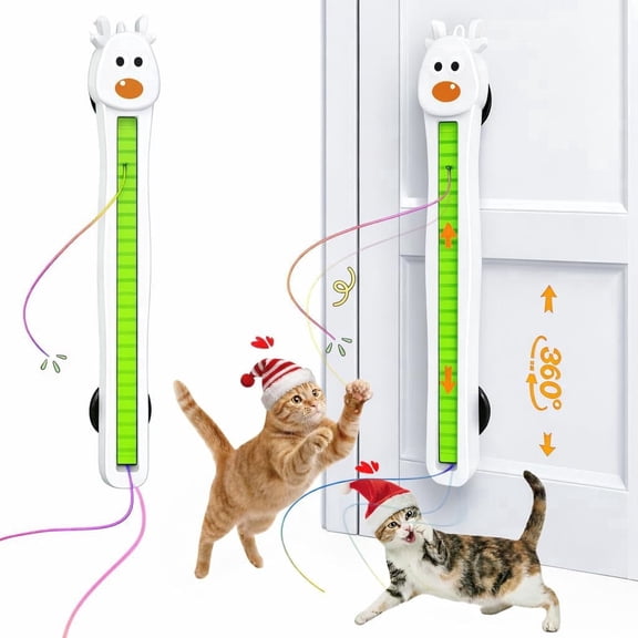 Interactive Cat Toy with Motorized String Door Hanging Electric Enrichment for Indoor Cats