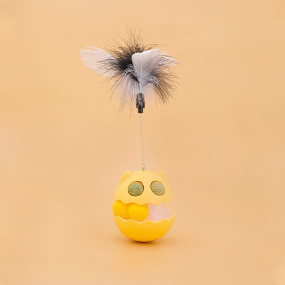 Interactive Cat Toy with Rolling Motion and Teaser Wand for and Mental Stimulation