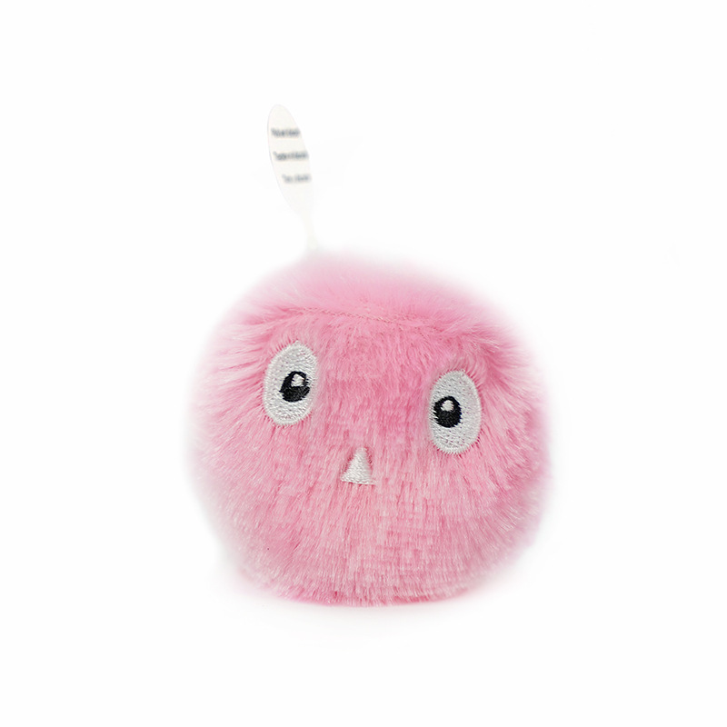 Interactive Cat Toy, with Screaming Birds, Frogs and Crickets, Plush Cat Balls to Chase (Pink