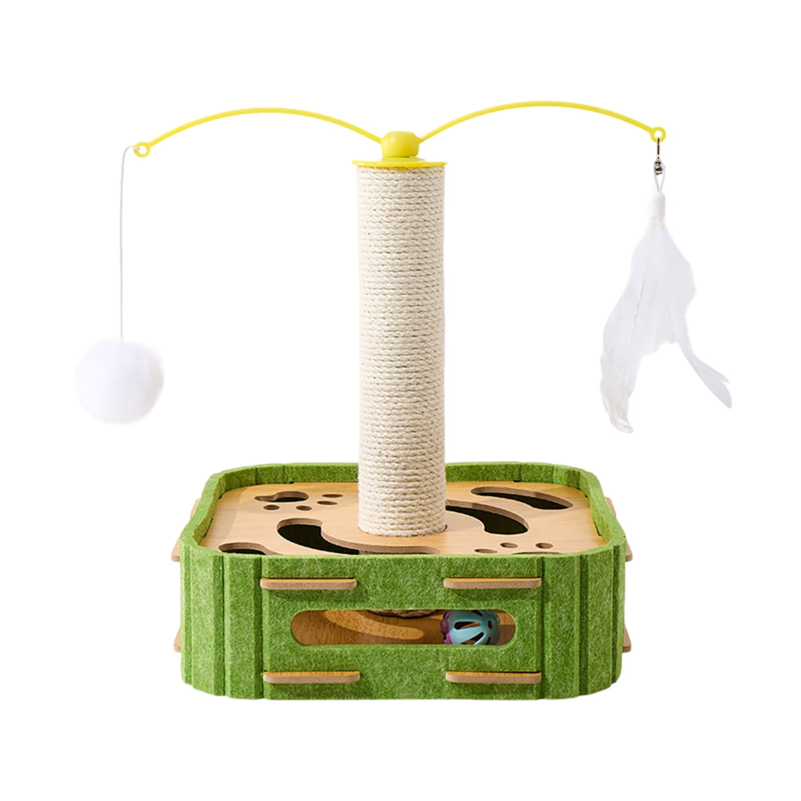 Interactive Cat Toy with Sisal Catching Game for Indoor Play and Family