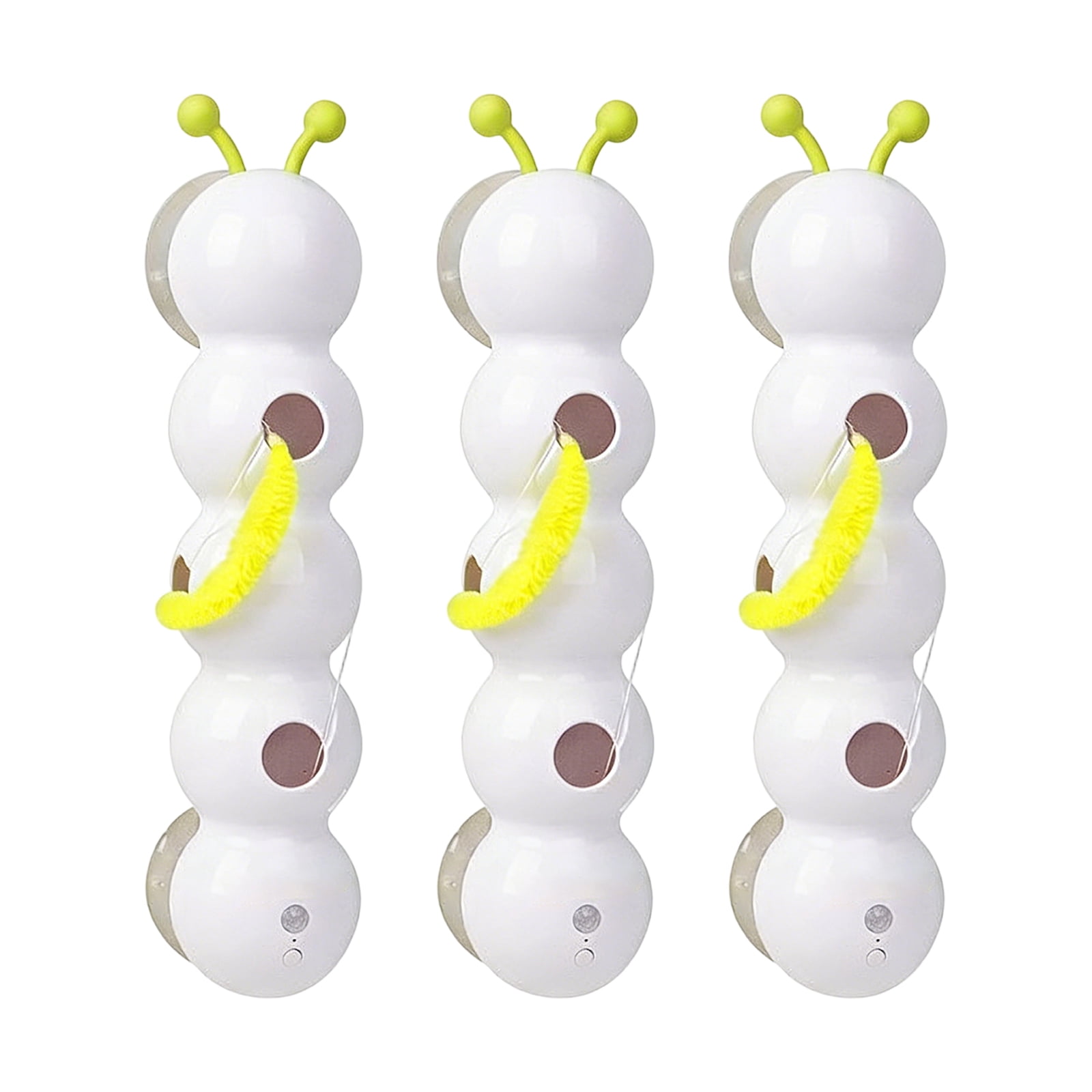 Interactive Cat Toy with Suction Cup – 3-Piece Moving Caterpillar for Indoor Cats, Wall/Glass/Desk Mount, BPA-Free & Silent Motion