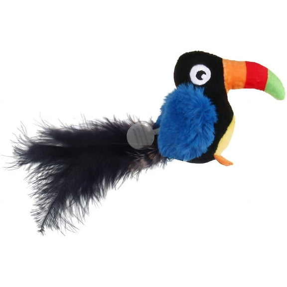 Interactive Cat Toys Animal Sound Interactive Squeaking Cat Toys Melody Chaser & Toys for Cats to Play Alone,Play and Squeak Kitten Toy ,Toucan