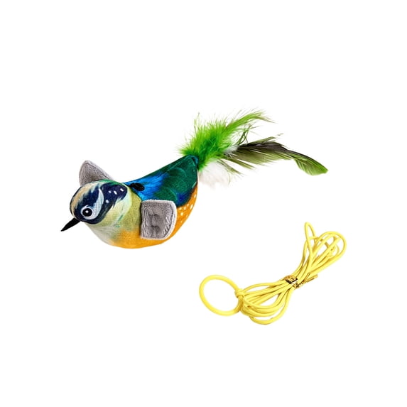 Interactive Cat Toys Bird - Realistic Cat Interactive Toys for Indoor Cats with Catnip and Feather, Bored Kitten Kicker Green