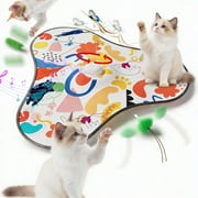 Interactive Hide & Seek Toy for Indoor Cats – Feather Tail,Touch-Activated with Cat Meow/Mouse Squeak/Insect Chirp