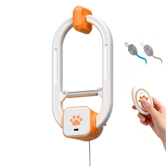 Interactive Cat Toys for Indoor Cats,2 Smart Auto Motion Modes (360° Spin & Irregular Jumping) with Remote,Rechargeable Electric Cat Teaser for Cats and Kittens