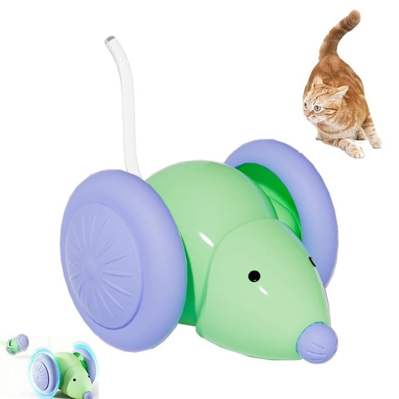 Interactive Cat Toys for Indoor Cats,Automatic Moving Kitten Toys,C-at Mouse Toy with Tail Lights,Pet Cat Supplies, Rechargeable C-at Toy for Bored Indoor Adult Cats