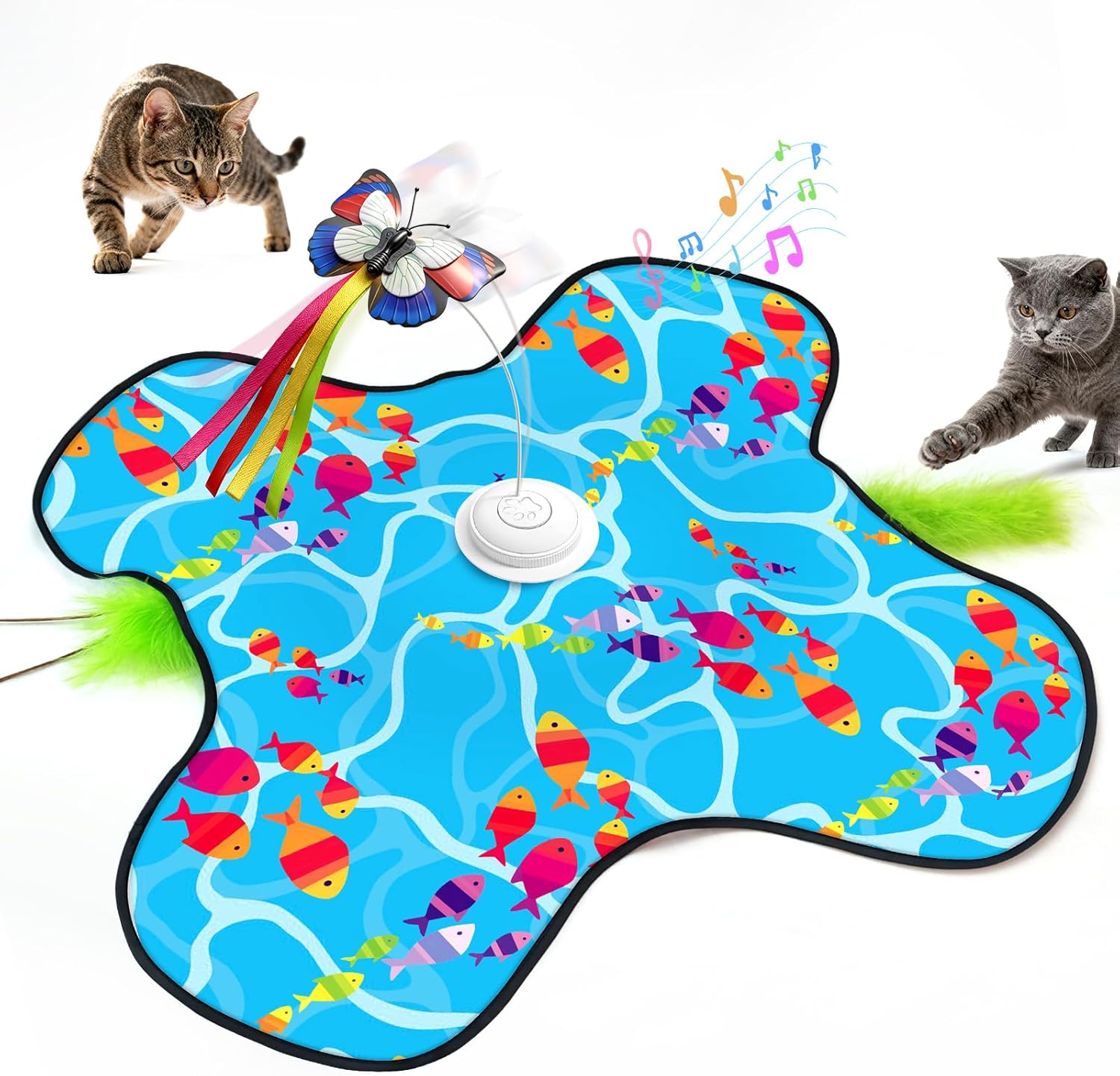 Interactive Cat Toys for Indoor Cats: Fluttering Butterfly, Moving ...