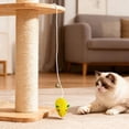 thumbnail image 1 of Interactive Cat Toys for Indoor Cats, Plush Mouse with Catnip & Bell, Elastic Rope for Self-Playing Fun, Kitten Teething Toy, Easter Gifts for Cats Yellow, 1 of 3