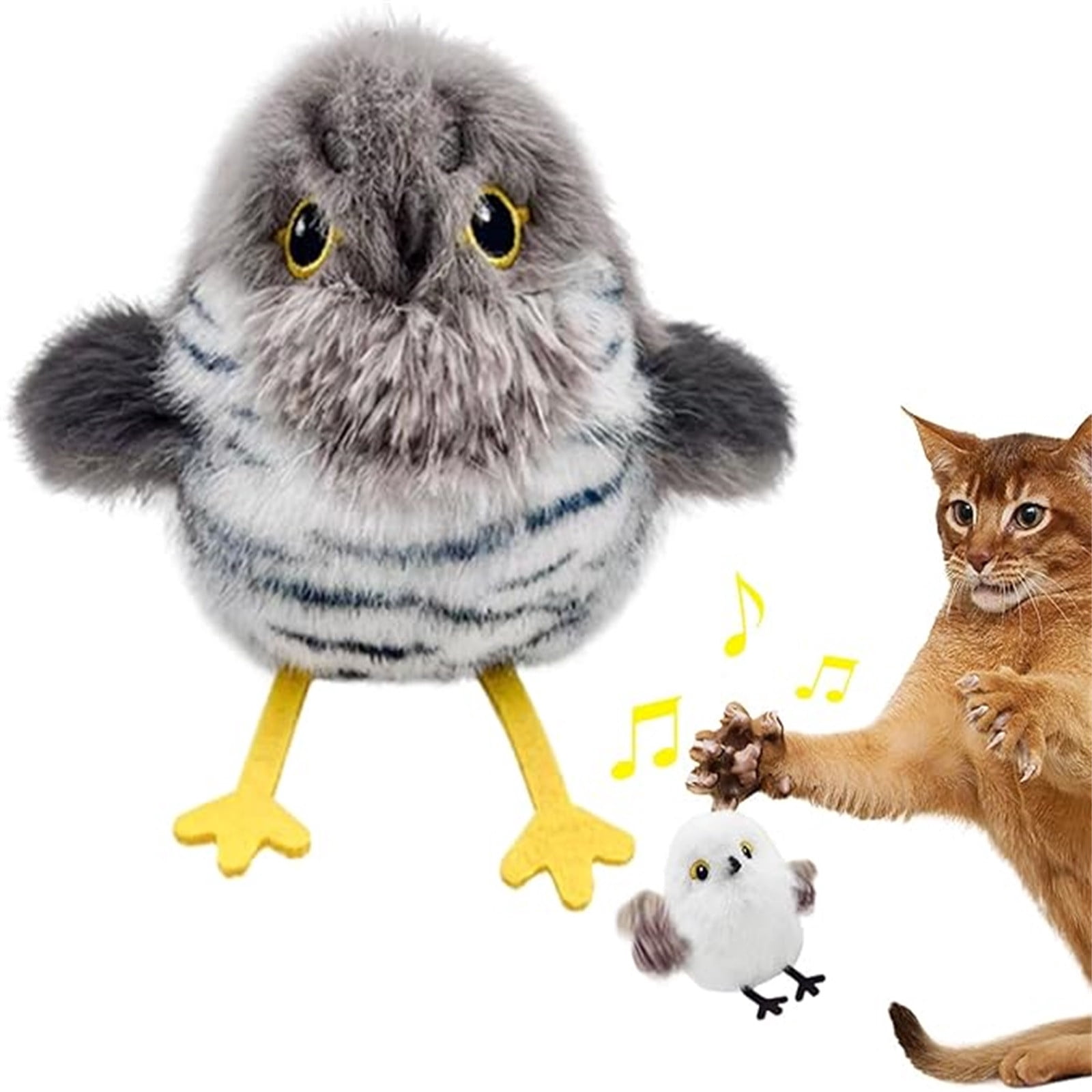 Interactive Cat Toys for Indoor Cats, Rechargeable Flying Bird Cat Toy with Catnip Bag for Bored Adult & Kitten Cats, Mental Physical Stimulation for All Breeds Play Chase Exercise