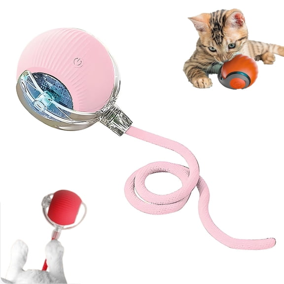 Interactive Cat Toys for Indoor Cats, Smart Automatic Cat Ball Toy for Bored Indoor Adult Cats, Fast Rolling Toy for Dogs and Cats, Rechargeable Cat Toys Interactive with Motion Sensor