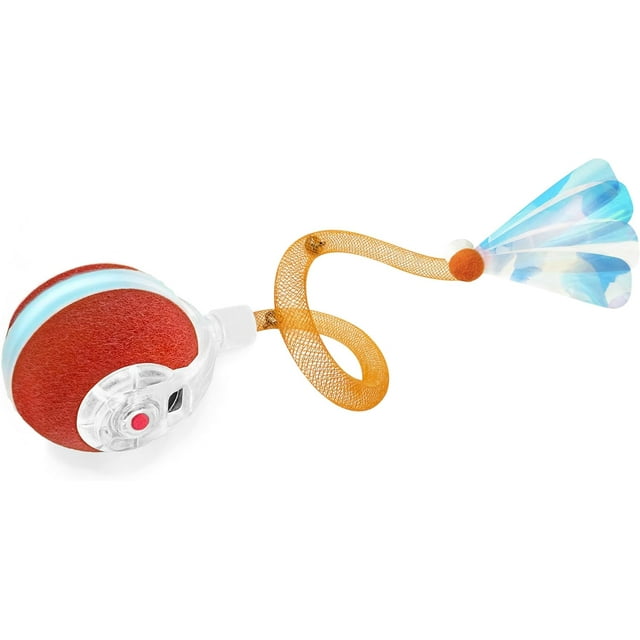 Interactive Cat Toys for Indoor Cats,The 3rd Generation Agile Moving Cat Ball with Elastic Mesh Tail,Automatic Cat/Kitten Toys for Bored Indoor Adult Cats,Motion Activated