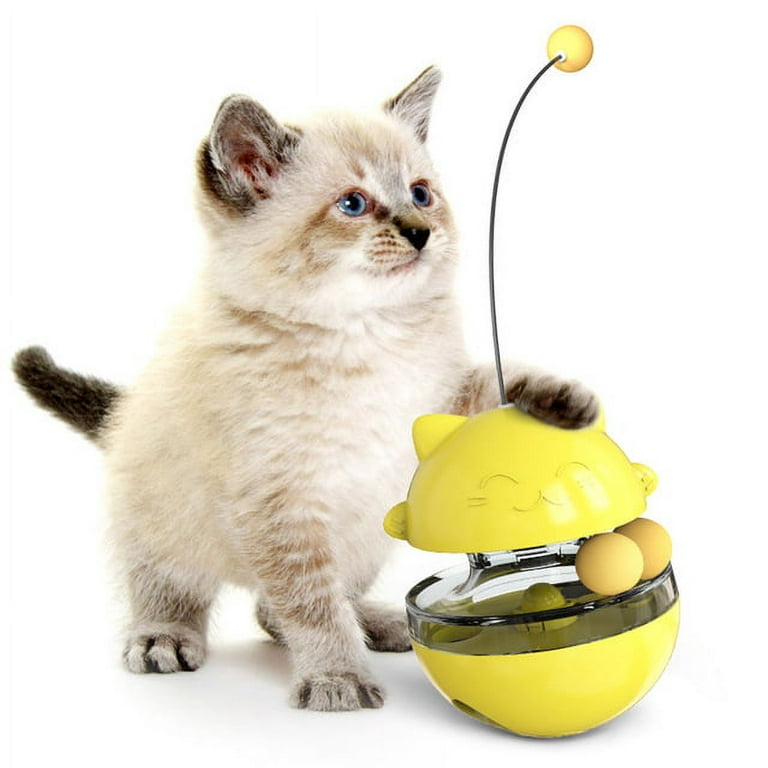 Interactive Cat Feeder Toy - Swinging Ball With Leaking Food