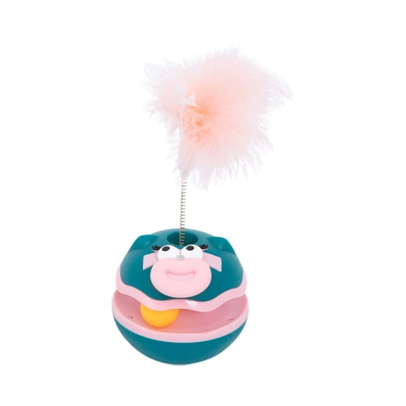 Interactive Cat Toys Set With Motorized Track Teaser Wand and Tumbler for Indoor Kitty Entertainment and Exercise