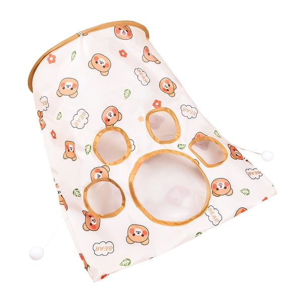 Interactive Cat Toys Tunnel Bag Toy with Crinkle Paper and Hanging Mouse, Interactive Hideout Play for Indoor s (V1) Toys for Indoor Cats, Interactive Self-Play Hunting Toys for Kittens, Biting & Sw