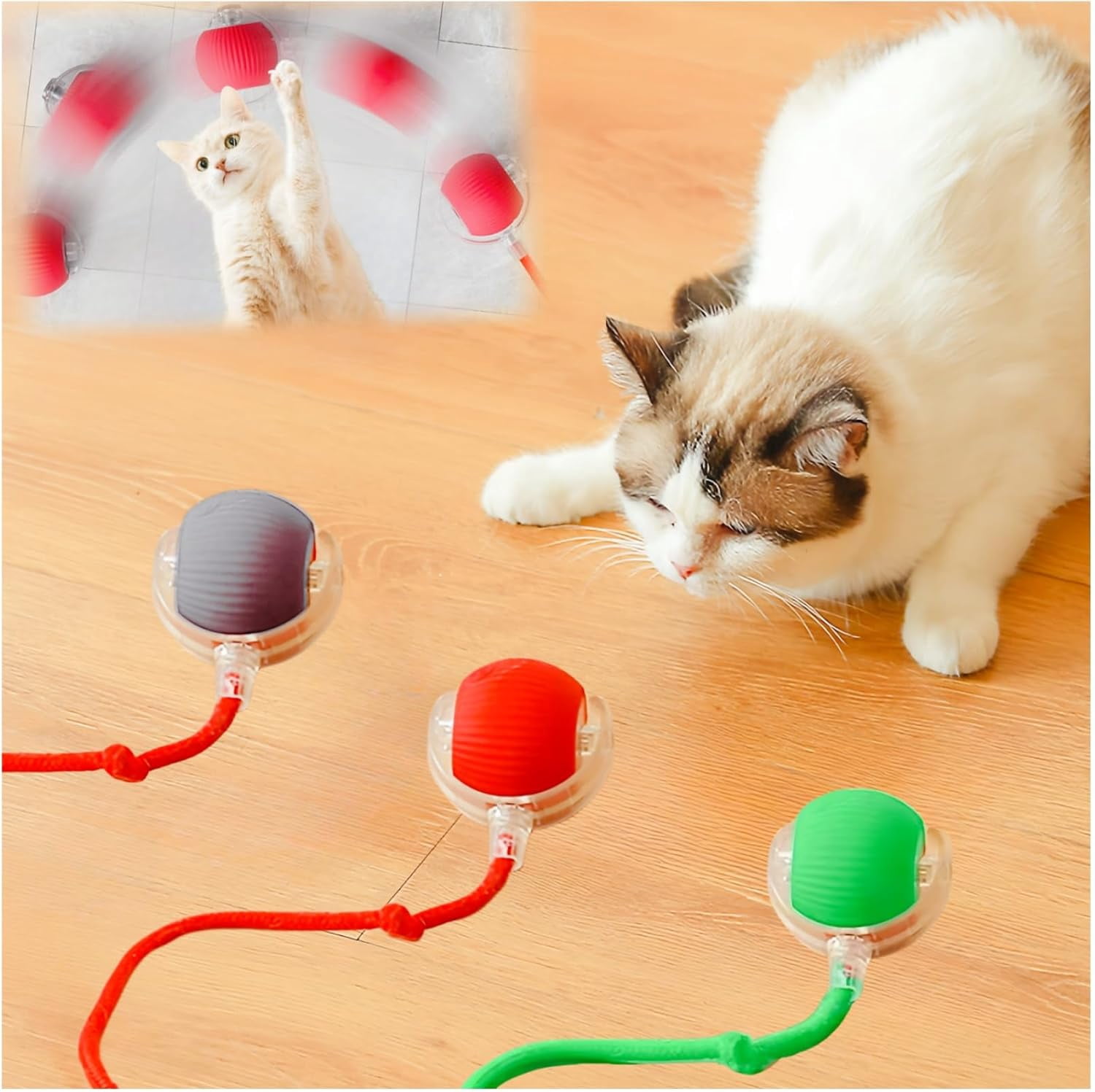 Interactive Cat Toys for Indoor Cats, Agility Move Cat Balls,Motion Activated Cat Balls, Cat Toys for Bored Indoor Cats