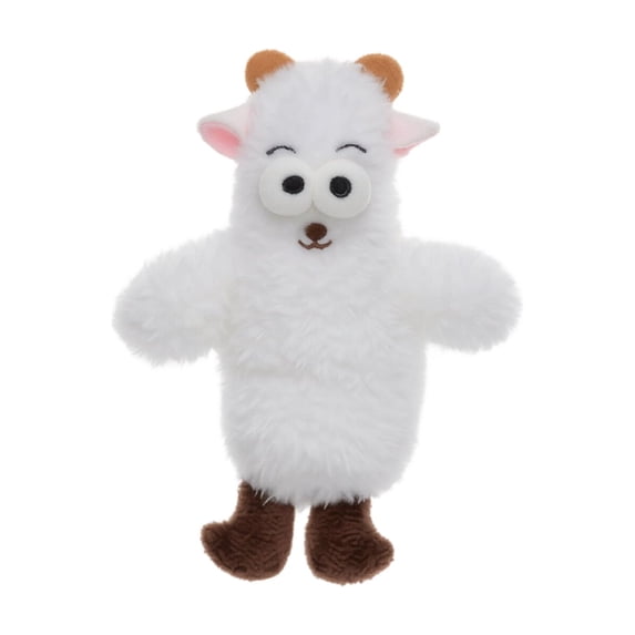 Interactive Cat Toys for Indoor Cats | Fluffy Horned Sheep Plush | Catnip Cat Kicker | Crinkle Texture | Birthday Gift for Cat Lovers 6 Inch
