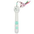 thumbnail image 1 of Interactive Cat Toys for Indoor Cats - Retractable Wand with Feather & Mice Pointer 5 LED Modes USB Rechargeable Stick for Cats and Dogs, 1 of 3
