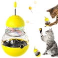 thumbnail image 1 of Interactive Cat Toys for Indoor Cats,Tumbler Toy for Kitten Tracking Balls Treat Dispenser for Bored Cat to Chase and Exercise-Yellow, 1 of 9