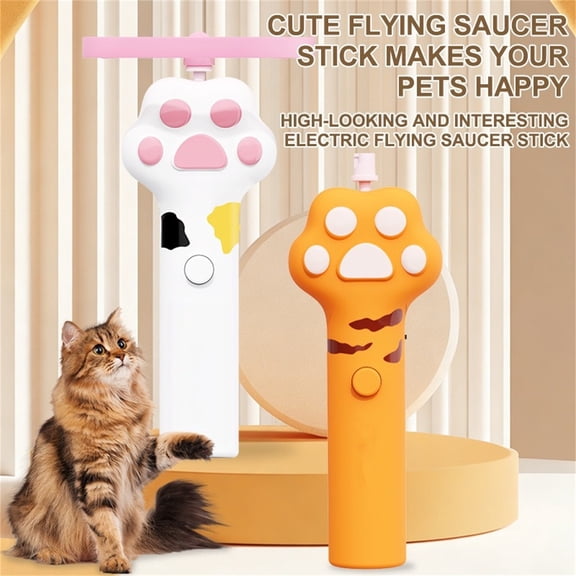 Interactive Cat Toys with Glow in The Dark Ufo Frisbee, Electric Led Toys for Indoor Cats and Relaxation, Cat Gifts for Cat Lovers, 1 Pack