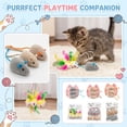thumbnail image 1 of Interactive Cat ToysforIndoor Cats, 3 Pack Gift SetwithCatnip Infused Plush Mice, Cat Enrichment Stimulation ToysforBored Indoor Adult CatsandKittens, 1 of 5