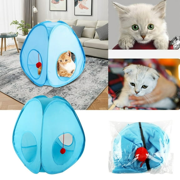 Interactive Cat Tunnel Toy Foldable Pet Play Tube for Indoor Exercise and Exploration