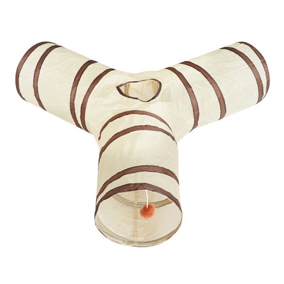 Interactive Cat Tunnel With Teaser And Crinkle Paper For Indoor Play Exercise And Exploration