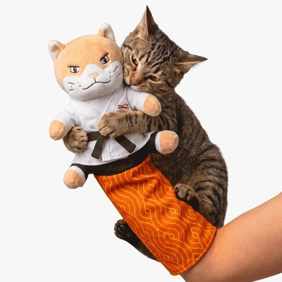 Interactive Cat Wrestling Glove Toy With Arm Sleeve, Crinkle Ears And Catnip Pocket, Hand Puppet Style Interactive Toy For Indoor Cats, Pouncing, Chasing And Enrichment Play,CAT