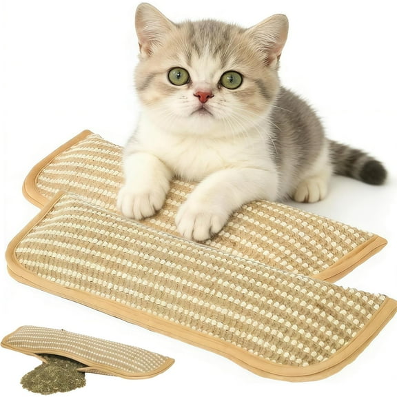 Interactive Catnip Chew Toy with 6000mg Organic Catnip, Soft Sisal Material Indoor Kitten Scratching and Kicker Toys, Drives Bored Cats Crazy with Fun Interactive Chew (2, M(3.54 × 11.42 in))