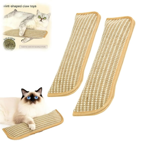 Interactive Catnip Chew Toy with 6000mg Organic Catnip,Natural Sisal Catnip Pillow Toy,Drives Bored Cats Crazy with Fun Interactive Chew