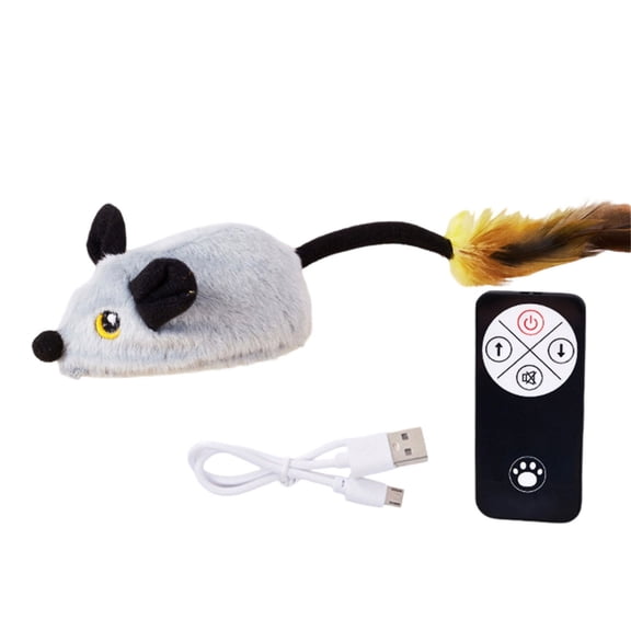 Interactive Cats Play Mouse Funny Teasing Mouse Toy Electric Moving Toy for Felines Play Toy Cats Indoor Remote Control