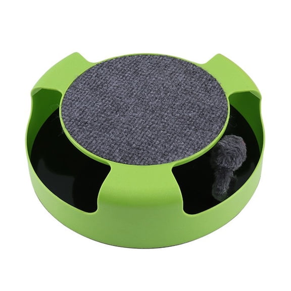 Interactive Cats Toy Mouse with Teasing Track Circuit Toy with Scratch Pad Multifunctional Cats Teasing Toy