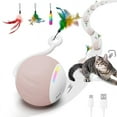 thumbnail image 1 of Interactive Cats Toy with LED Rainbow Lights, Feathers, Touch Control and Sound Control, 1 of 8